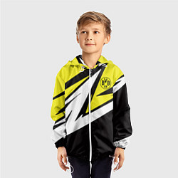 Ветровка с капюшоном детская Borussia Dortmund, цвет: 3D-белый — фото 2