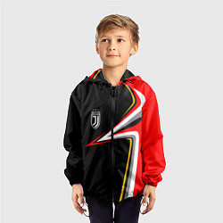 Ветровка с капюшоном детская Ювентус Униформа, цвет: 3D-черный — фото 2