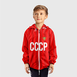 Ветровка с капюшоном детская Форма сборной СССР, цвет: 3D-белый — фото 2