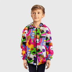 Ветровка с капюшоном детская Fall Guys, цвет: 3D-черный — фото 2
