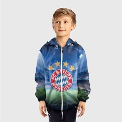 Ветровка с капюшоном детская Бавария Мюнхен, цвет: 3D-белый — фото 2
