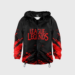 Ветровка с капюшоном детская League of legends, цвет: 3D-черный