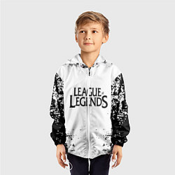 Ветровка с капюшоном детская League of legends, цвет: 3D-белый — фото 2