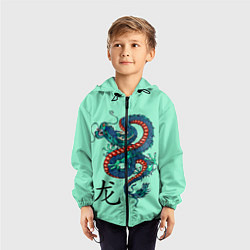 Ветровка с капюшоном детская Dragon, цвет: 3D-черный — фото 2