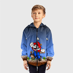 Ветровка с капюшоном детская Mario, цвет: 3D-черный — фото 2