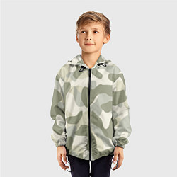 Ветровка с капюшоном детская Camouflage 1, цвет: 3D-черный — фото 2