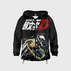 Ветровка с капюшоном детская Initial D Z, цвет: 3D-черный