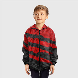 Ветровка с капюшоном детская Background, цвет: 3D-черный — фото 2