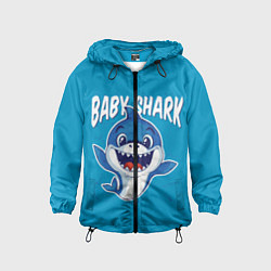 Ветровка с капюшоном детская Baby Shark, цвет: 3D-черный