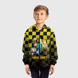Ветровка с капюшоном детская Minecraft S, цвет: 3D-черный — фото 2