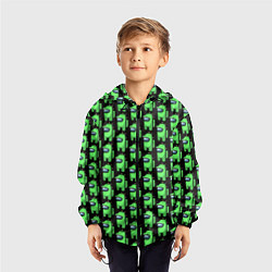 Ветровка с капюшоном детская Among Us Crocodile, цвет: 3D-черный — фото 2