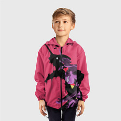 Ветровка с капюшоном детская Евангилион, цвет: 3D-черный — фото 2
