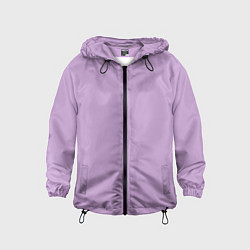 Ветровка с капюшоном детская Глициниевый цвет без рисунка, цвет: 3D-черный