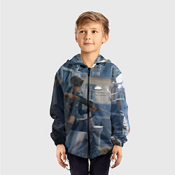 Ветровка с капюшоном детская Пятый снайпер, цвет: 3D-черный — фото 2