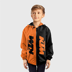Ветровка с капюшоном детская KTM КТМ Z, цвет: 3D-черный — фото 2