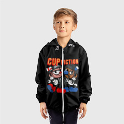 Ветровка с капюшоном детская CUP FICTION, цвет: 3D-белый — фото 2