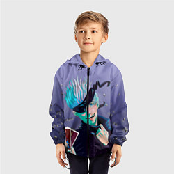 Ветровка с капюшоном детская Магическая битва Карты, цвет: 3D-черный — фото 2