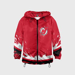 Ветровка с капюшоном детская New Jersey Devils Ink, цвет: 3D-черный