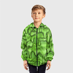 Ветровка с капюшоном детская Green Slime, цвет: 3D-черный — фото 2