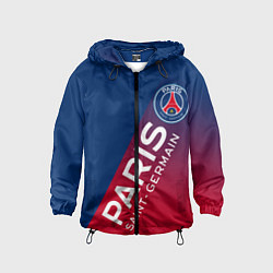 Ветровка с капюшоном детская ФК ПСЖ PARIS SAINT GERMAIN, цвет: 3D-черный