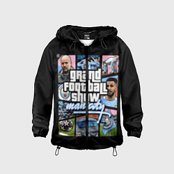 Ветровка с капюшоном детская Мансити в стиле гта манчестер, цвет: 3D-черный