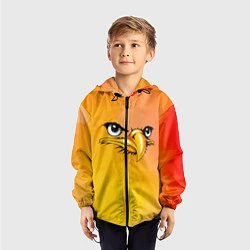 Ветровка с капюшоном детская Орёл 3d, цвет: 3D-черный — фото 2