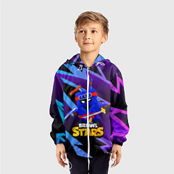 Ветровка с капюшоном детская Ash Brawl Stars Эш, цвет: 3D-белый — фото 2