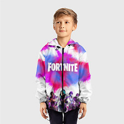 Ветровка с капюшоном детская Фортнайт - Fortnite - Форточка, цвет: 3D-черный — фото 2
