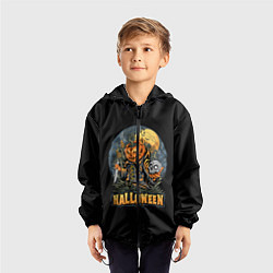 Ветровка с капюшоном детская HALLOWEEN, цвет: 3D-черный — фото 2