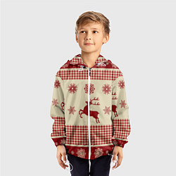 Ветровка с капюшоном детская Олени, цвет: 3D-белый — фото 2