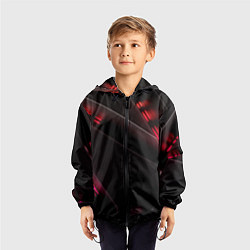 Ветровка с капюшоном детская Ночные огни, цвет: 3D-черный — фото 2