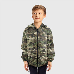 Ветровка с капюшоном детская Именной камуфляж Миша, цвет: 3D-черный — фото 2