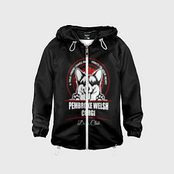 Ветровка с капюшоном детская Вельш-Корги Пемброк Corgi, цвет: 3D-белый