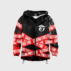 Ветровка с капюшоном детская GARENA FREE FIRE RED OFF LINE STYLE, цвет: 3D-черный