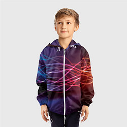 Ветровка с капюшоном детская Лучи света Spectrum, цвет: 3D-белый — фото 2