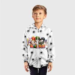 Ветровка с капюшоном детская Wormsчервяки, цвет: 3D-белый — фото 2