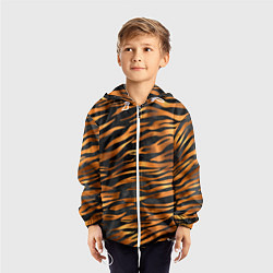 Ветровка с капюшоном детская В шкуре тигра, цвет: 3D-белый — фото 2