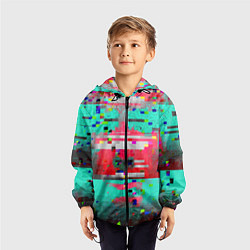 Ветровка с капюшоном детская Fashion glitch 2088, цвет: 3D-черный — фото 2