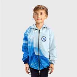 Ветровка с капюшоном детская Chelsea FC челси фк, цвет: 3D-черный — фото 2