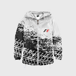 Ветровка с капюшоном детская F1 Формула 1 Mini Logo, цвет: 3D-белый