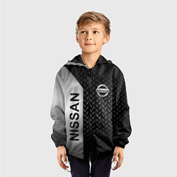 Ветровка с капюшоном детская Nissan Ниссан Сталь, цвет: 3D-черный — фото 2