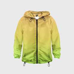 Ветровка с капюшоном детская GRADIEND YELLOW-GREEN, цвет: 3D-черный
