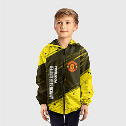 Ветровка с капюшоном детская MANCHESTER UNITED Football - Краска, цвет: 3D-черный — фото 2