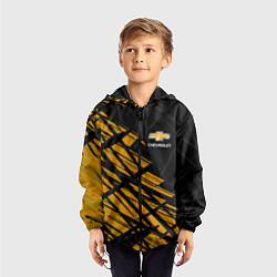 Ветровка с капюшоном детская Chevrolet, Шевроле, цвет: 3D-черный — фото 2