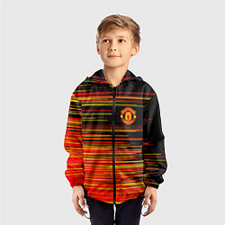 Ветровка с капюшоном детская Манчестер юнайтед manchester united ФКМЮ, цвет: 3D-черный — фото 2