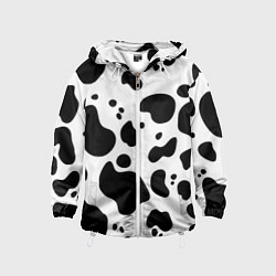 Ветровка с капюшоном детская Пятна Далматина, цвет: 3D-белый