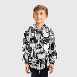 Ветровка с капюшоном детская Komi san pattern, цвет: 3D-белый — фото 2