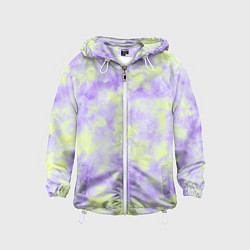 Детская ветровка Нежный желто-фиолетовый тай дай