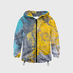 Ветровка с капюшоном детская Извержение Красок, цвет: 3D-черный