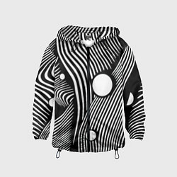 Ветровка с капюшоном детская Geometric vanguard composition Fashion trend, цвет: 3D-черный